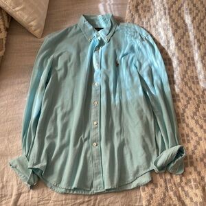 Aqua colored Polo Ralph Lauren light weight button down. Perfect for the beach!